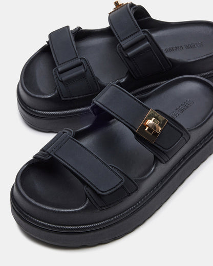 BIGSCHMONA JELLY Black Women's Platform Slide Sandal Steve Madden BLACK