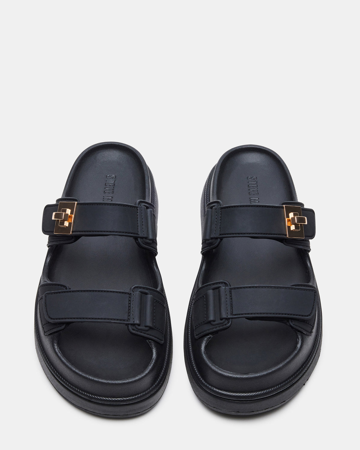 BIGSCHMONA JELLY Black Women's Platform Slide Sandal Steve Madden BLACK