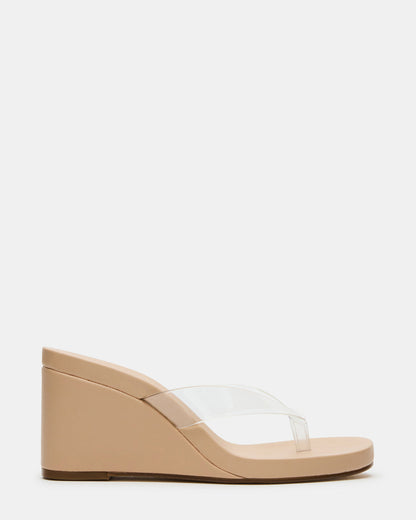 PLAYING Clear Thong Wedge Women's Sandal Steve Madden CLEAR