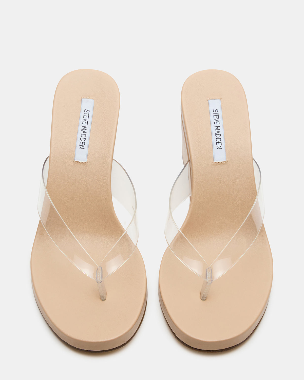 PLAYING Clear Thong Wedge Women's Sandal Steve Madden CLEAR