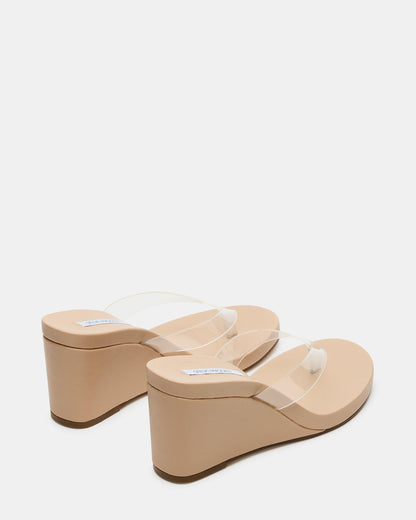 PLAYING Clear Thong Wedge Women's Sandal Steve Madden CLEAR