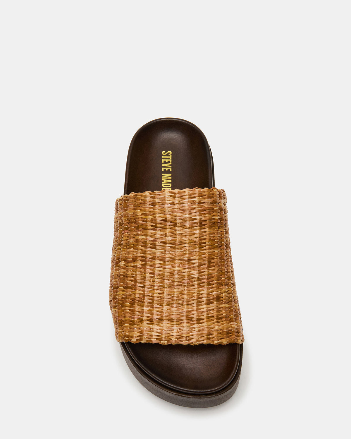 ARWEN Natural Raffia Platform Footbed Slide Chunky Women's Sandal Steve Madden NATURAL RAFFIA
