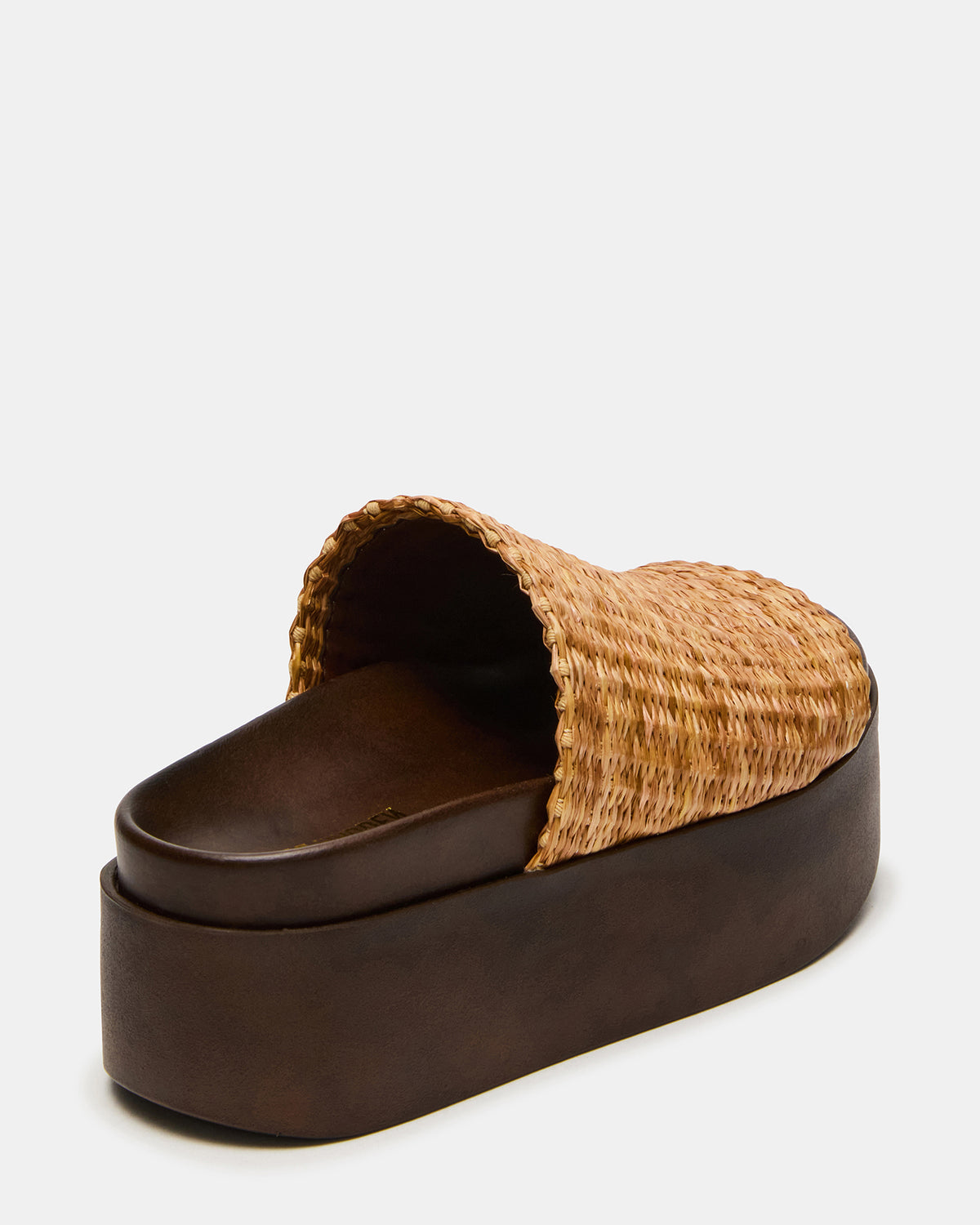 ARWEN Natural Raffia Platform Footbed Slide Chunky Women's Sandal Steve Madden NATURAL RAFFIA