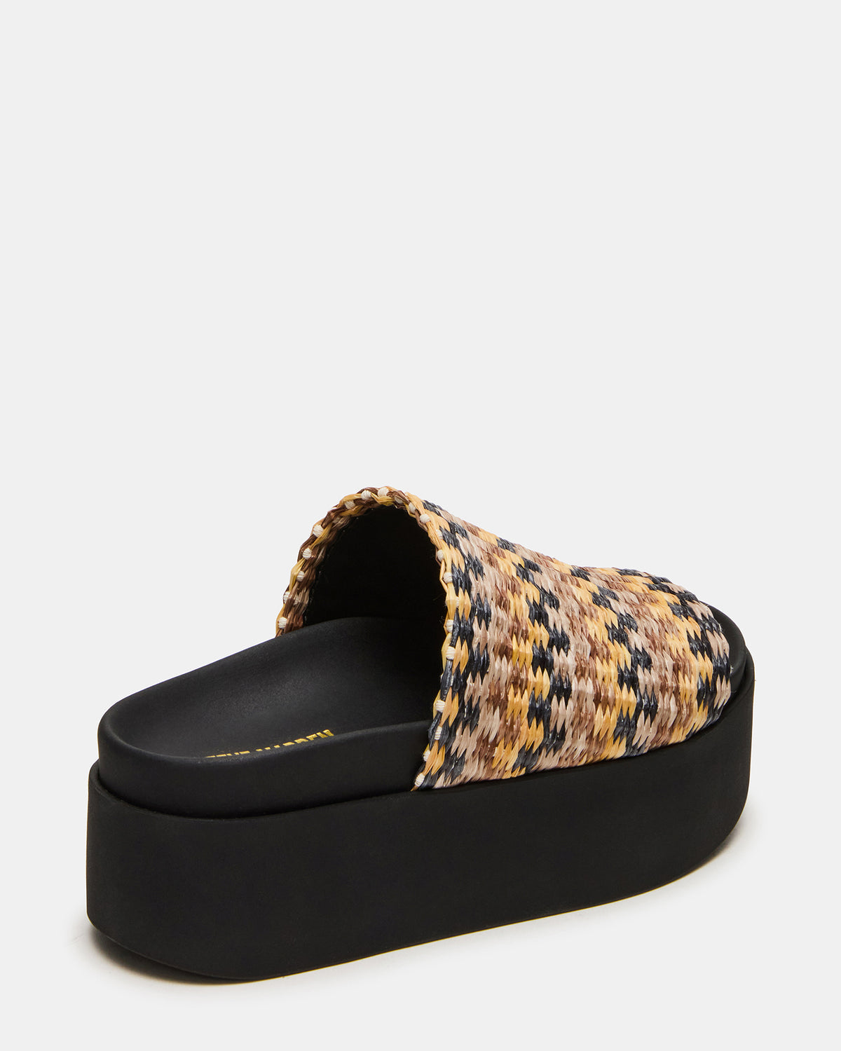 ARWEN Multi Raffia Platform Footbed Slide Chunky Women's Sandal Steve Madden MULTI RAFFIA