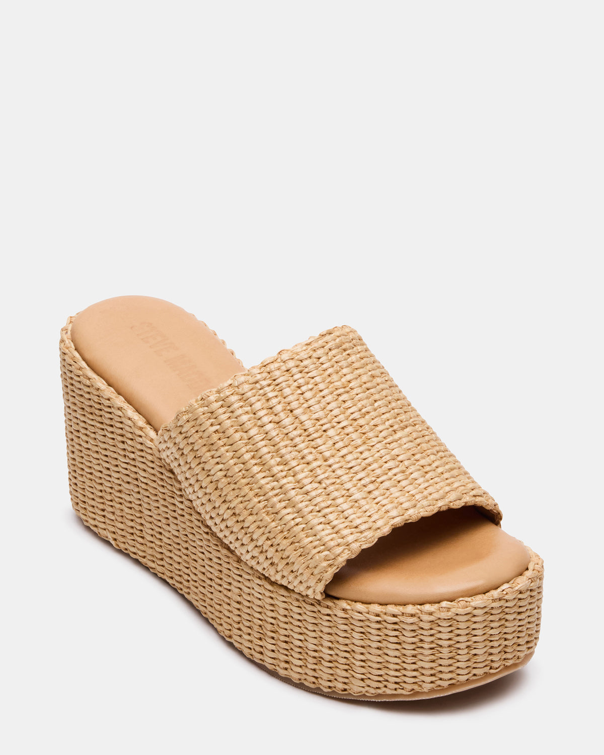 JETTY Raffia Platform Wedge Women's Sandal Steve Madden RAFFIA