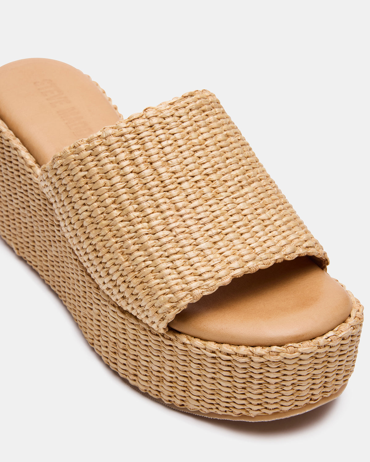 JETTY Raffia Platform Wedge Women's Sandal Steve Madden RAFFIA