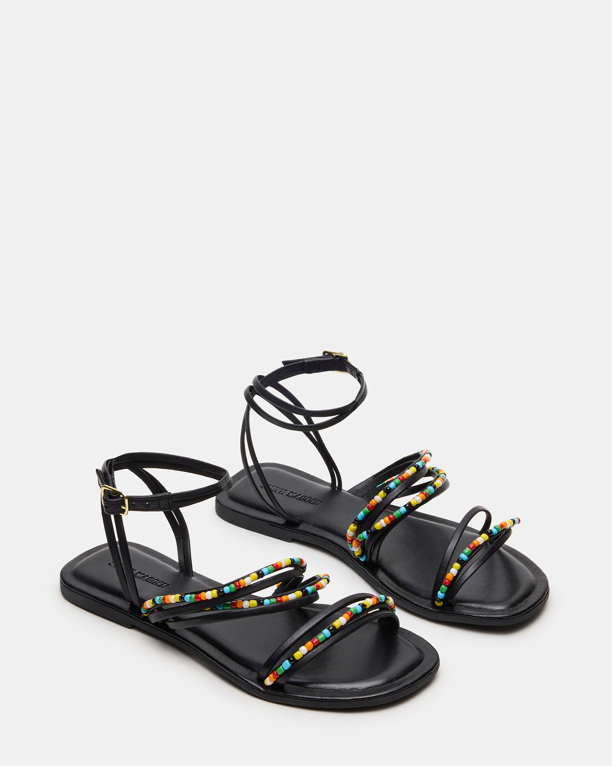 VIMA Black Multi Strappy Multi-Colored Women's Sandal Steve Madden BLACK MULTI