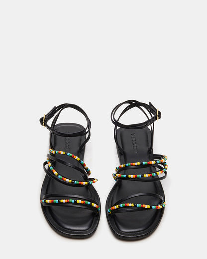 VIMA Black Multi Strappy Multi-Colored Women's Sandal Steve Madden BLACK MULTI