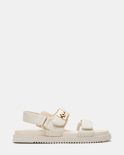 MONA Bone Leather Flatform Women's Sandal Steve Madden BONE LEATHER