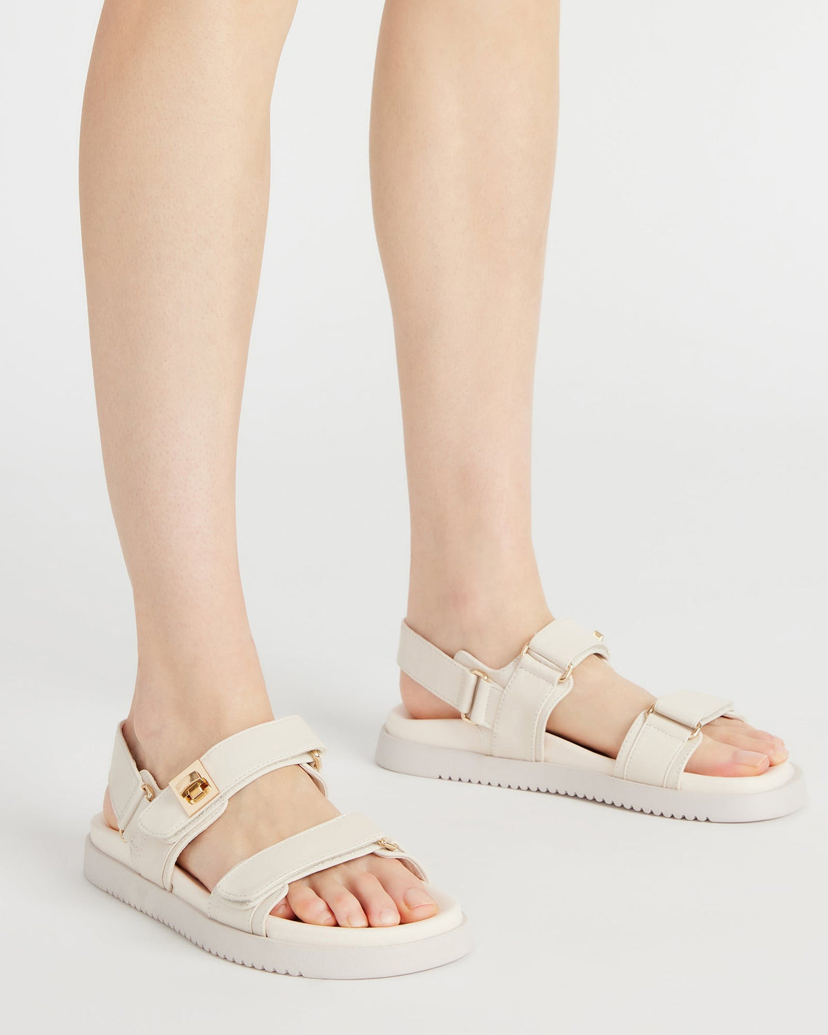 MONA Bone Leather Flatform Women's Sandal Steve Madden BONE LEATHER