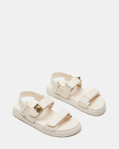 MONA Bone Leather Flatform Women's Sandal Steve Madden BONE LEATHER