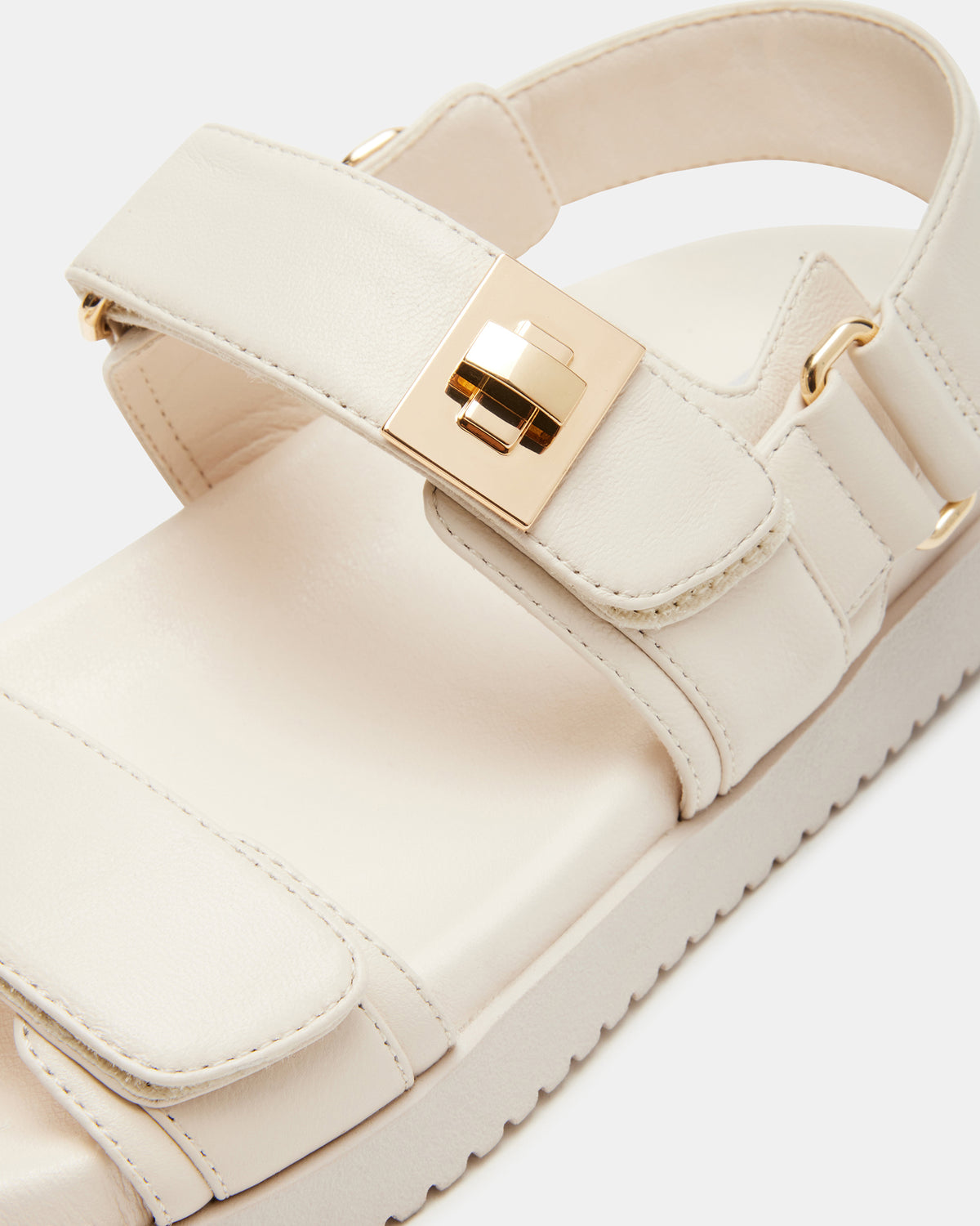 MONA Bone Leather Flatform Women's Sandal Steve Madden BONE LEATHER