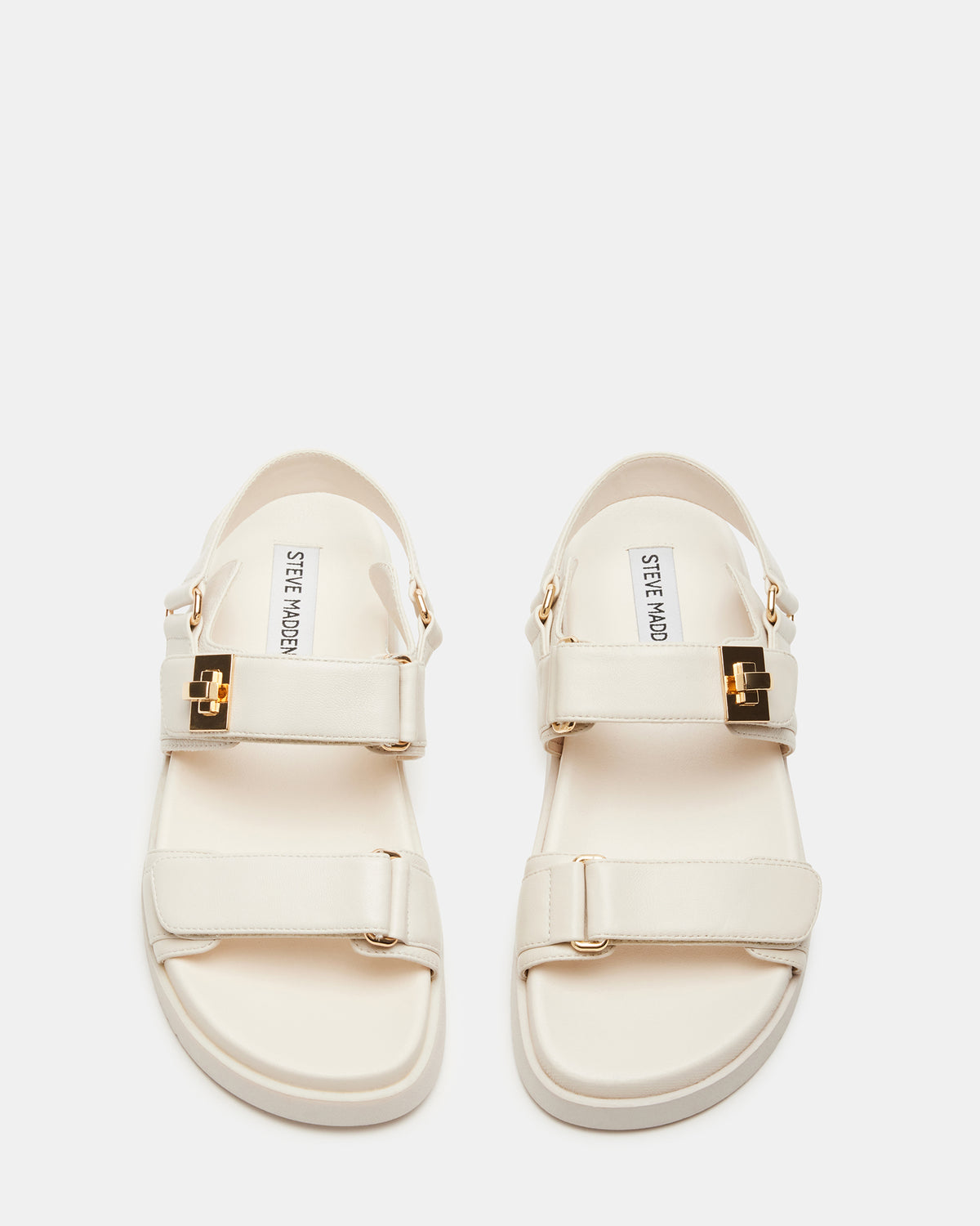 MONA Bone Leather Flatform Women's Sandal Steve Madden BONE LEATHER