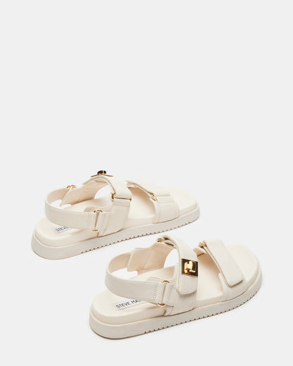 MONA Bone Leather Flatform Women's Sandal Steve Madden BONE LEATHER