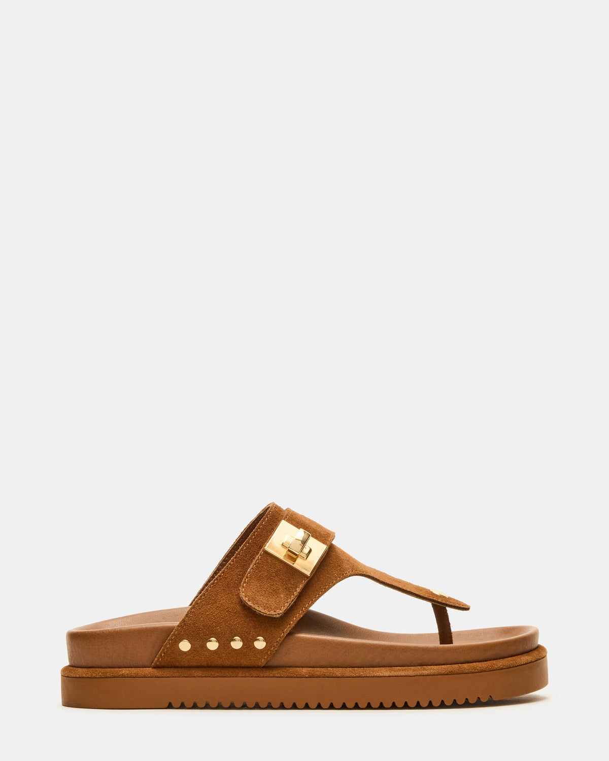 THONA Chestnut Suede Women's Flatform Thong Sandal Steve Madden CHESTNUT SUEDE