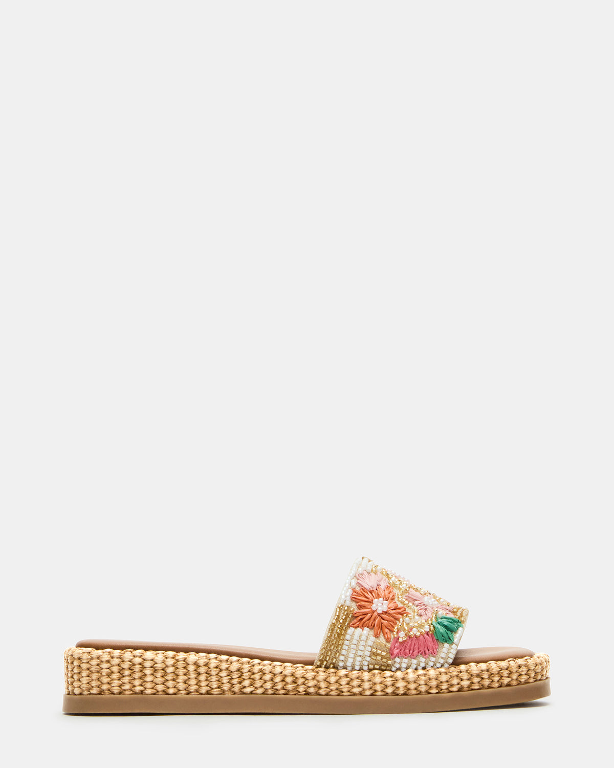 BOARDWALK Floral Multi Women's Raffia Slides Steve Madden FLORAL MULTI