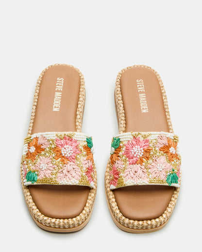 BOARDWALK Floral Multi Women's Raffia Slides Steve Madden FLORAL MULTI