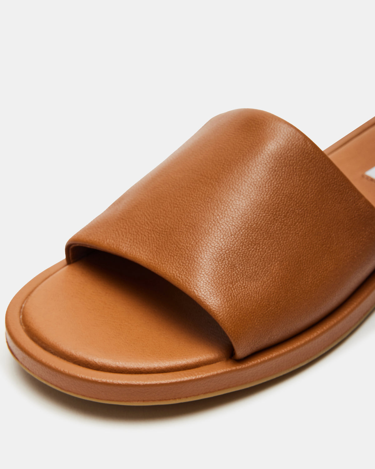 KAYA Brown Leather Slide Sandal | Women's Sandals Steve Madden BROWN LEATHER