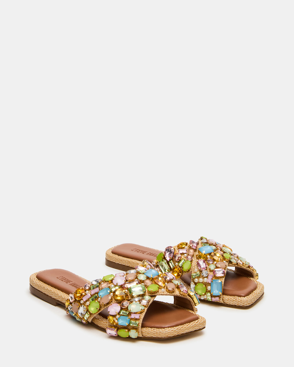 LEVITY Multi Square-Toe Slide Women's Sandal Steve Madden MULTI