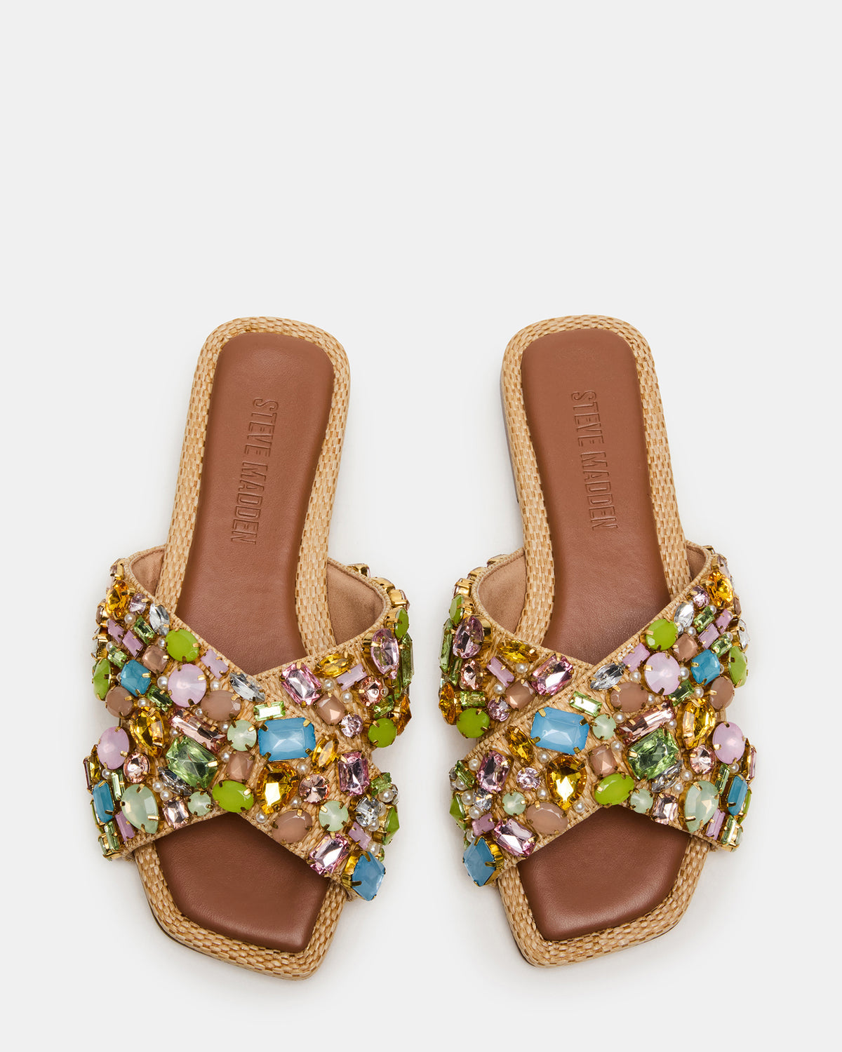 LEVITY Multi Square-Toe Slide Women's Sandal Steve Madden MULTI