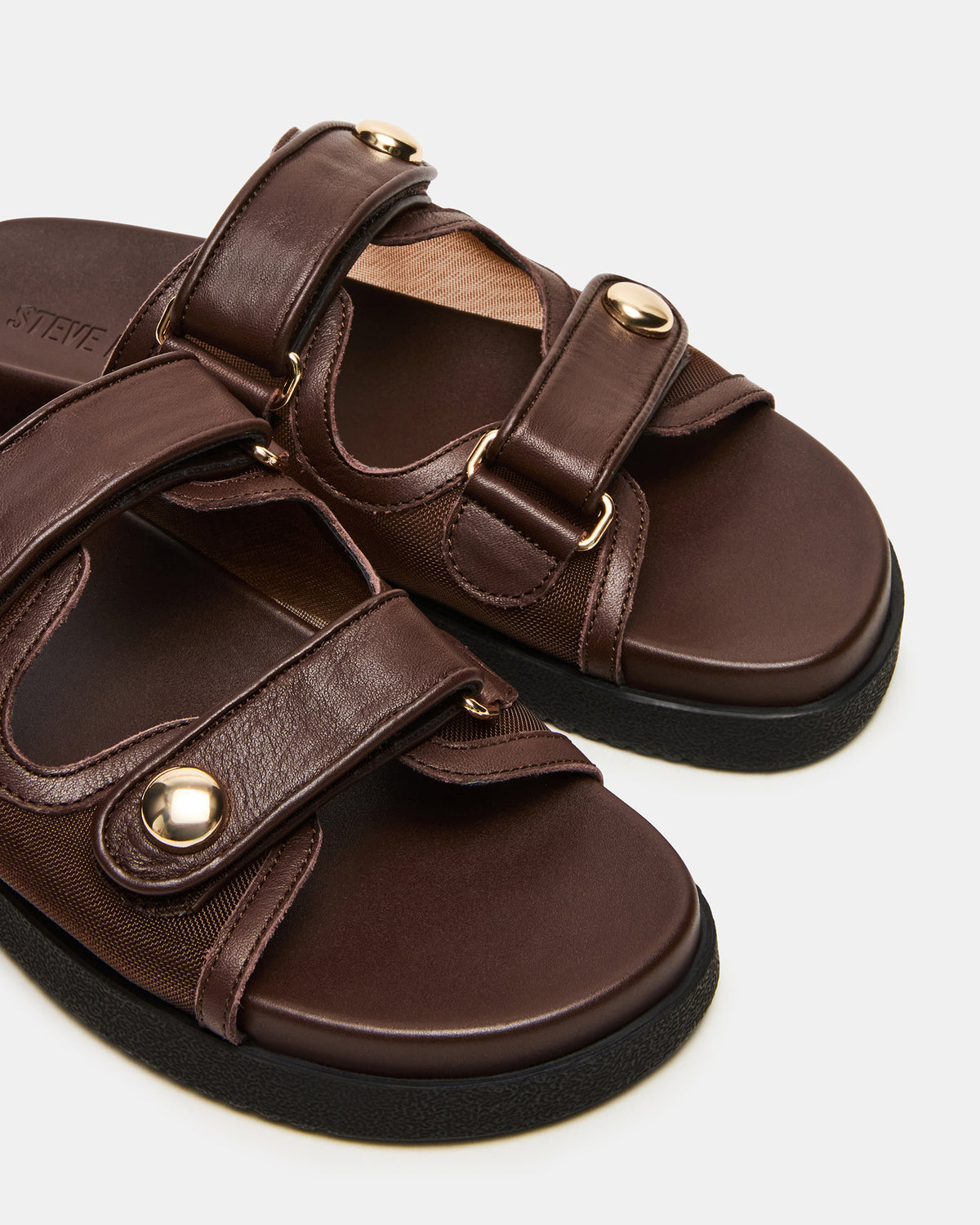 ATHENS Brown Mesh Slide Footbed Flatform Women's Sandal Steve Madden BROWN MESH