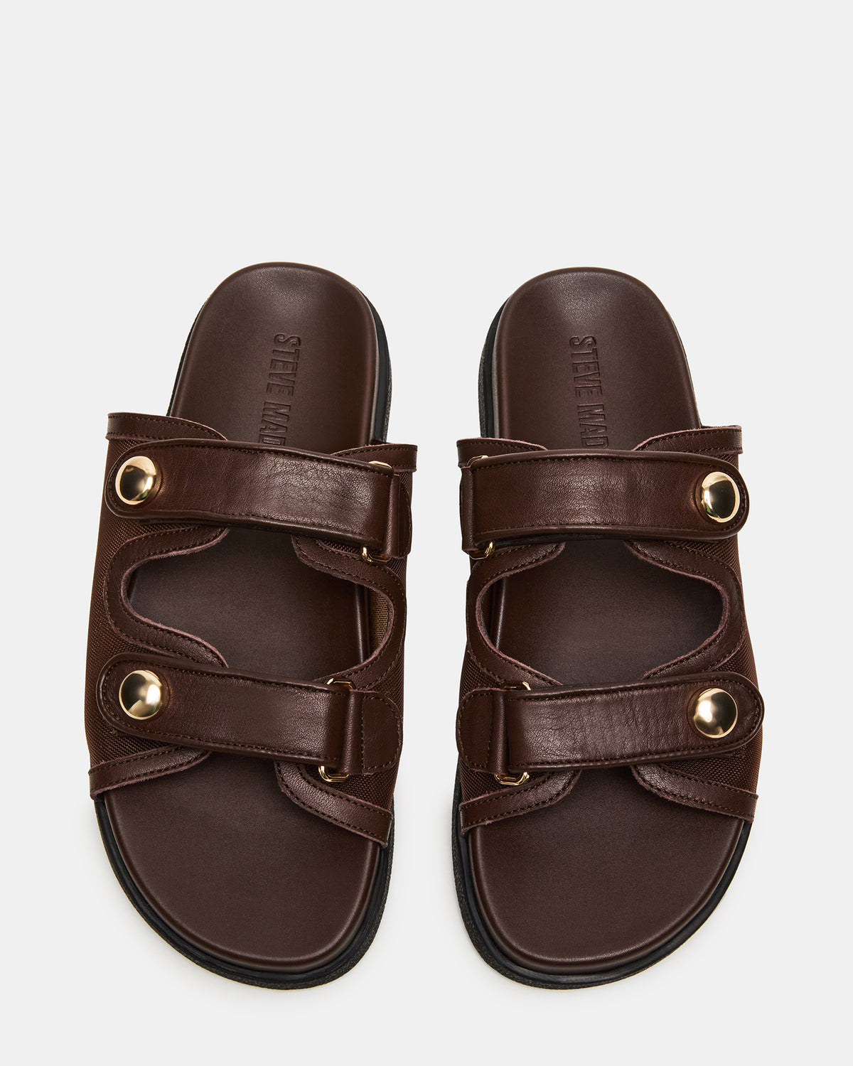 ATHENS Brown Mesh Slide Footbed Flatform Women's Sandal Steve Madden BROWN MESH