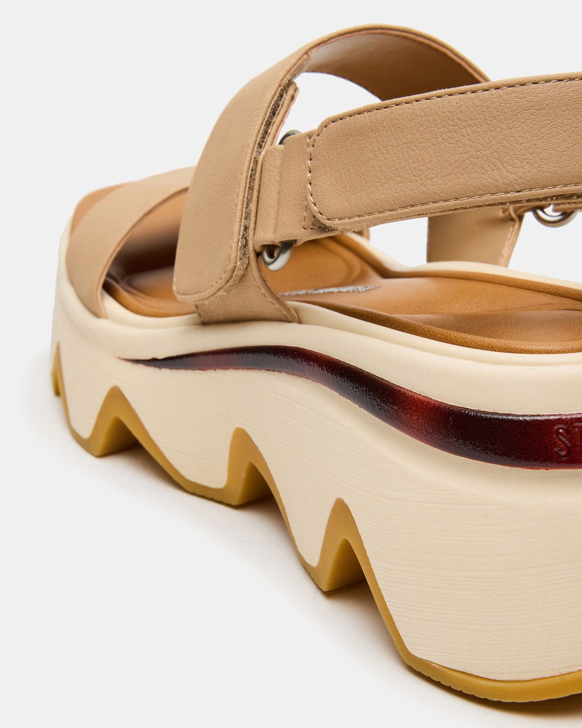 LOCHAN Natural Platform Flatform Strappy Women's Sandal Steve Madden NATURAL