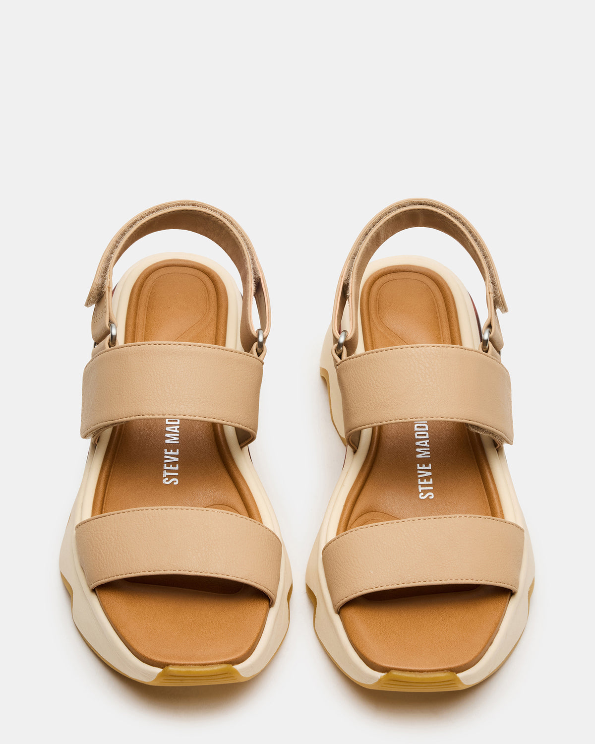 LOCHAN Natural Platform Flatform Strappy Women's Sandal Steve Madden NATURAL
