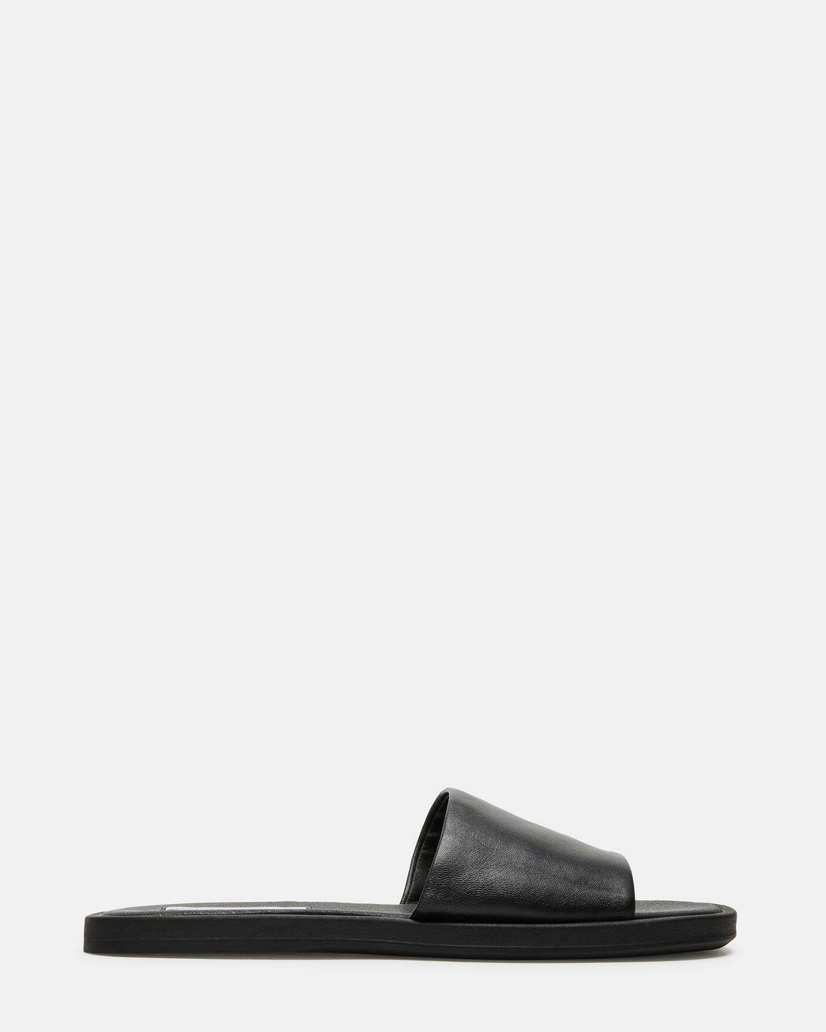 KAYA Black Leather Slide Sandal | Women's Sandals Steve Madden BLACK LEATHER
