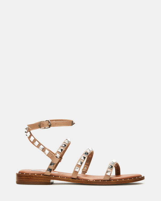 TRAVEL Tan Women's Studded Strappy Sandal