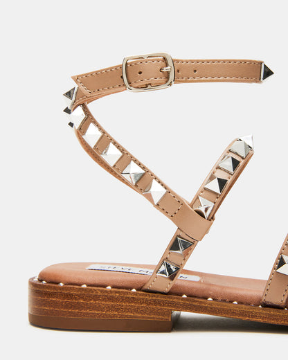 TRAVEL Tan Women's Studded Strappy Sandal Steve Madden TAN