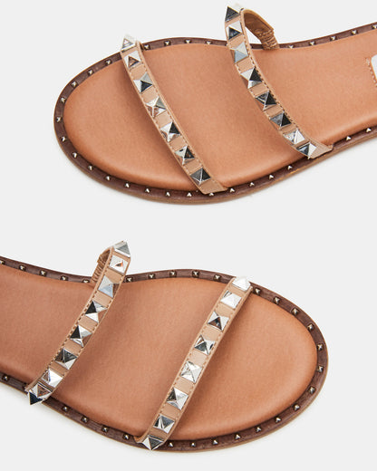 TRAVEL Tan Women's Studded Strappy Sandal Steve Madden TAN
