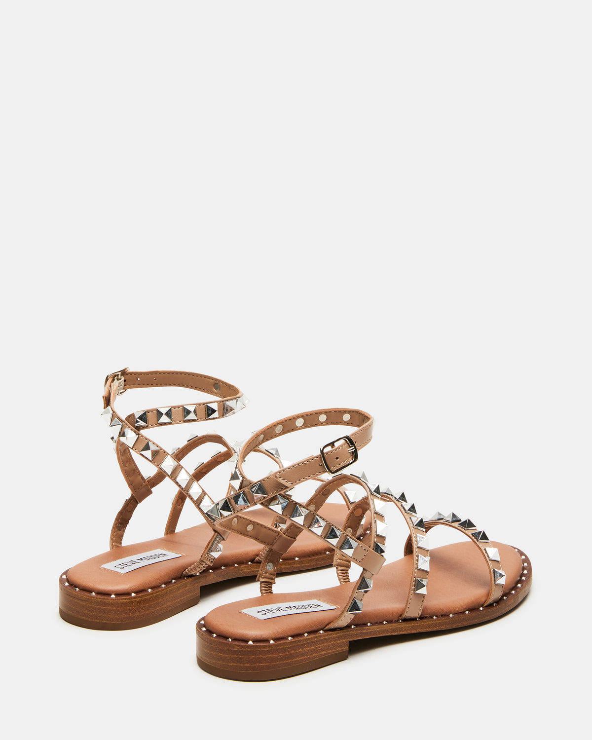TRAVEL Tan Women's Studded Strappy Sandal Steve Madden TAN