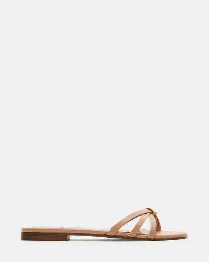 CALISSI Natural Leather Strappy Women's Slide Sandal Steve Madden NATURAL LEATHER