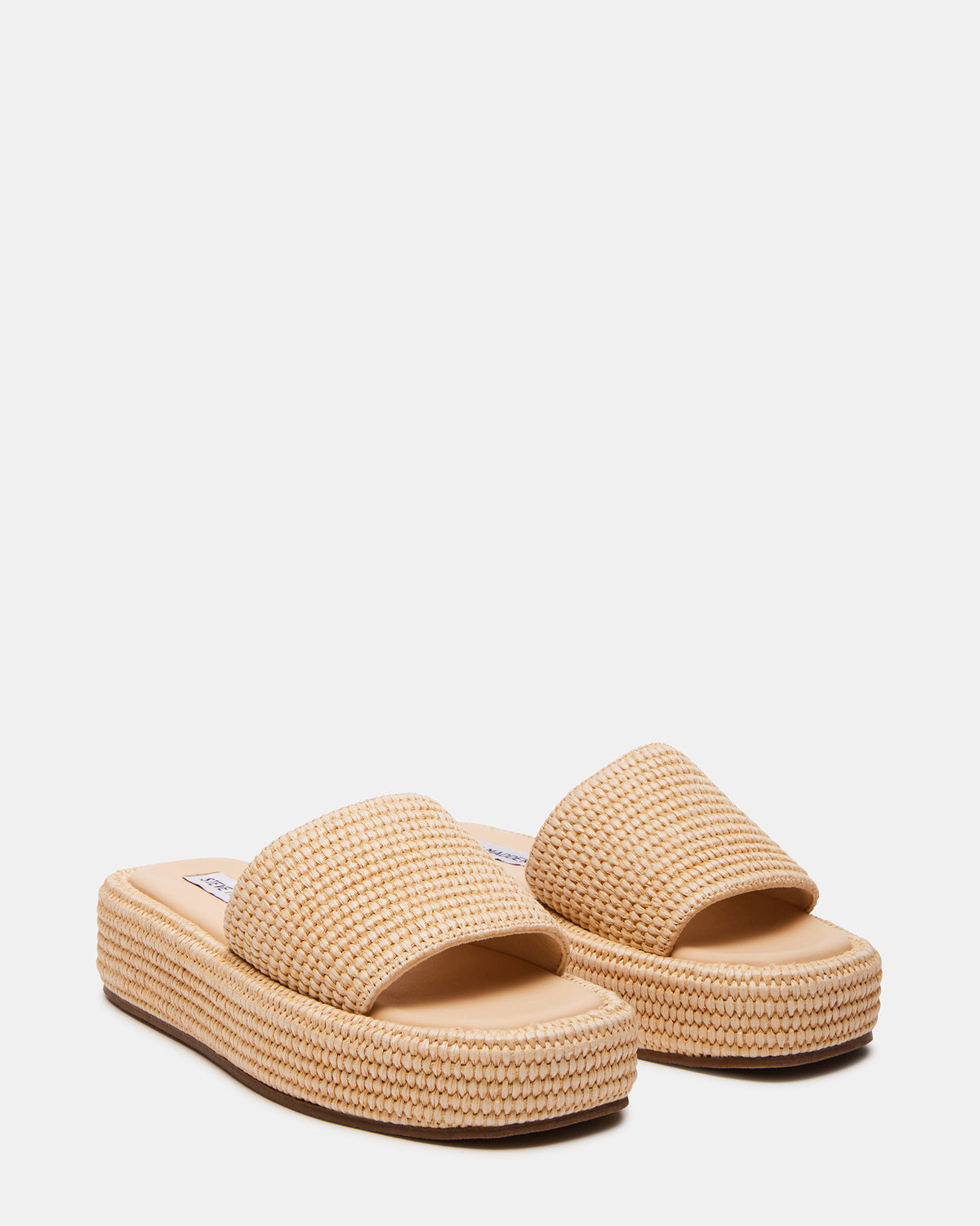 BEACHY Natural Platform Slide Women's Sandal Steve Madden NATURAL