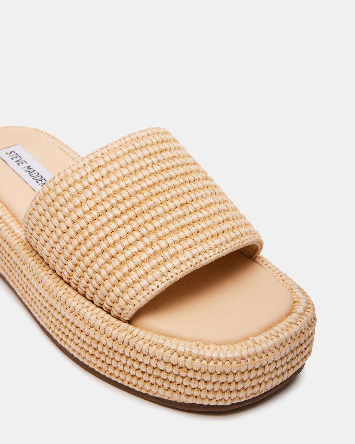 BEACHY Natural Platform Slide Women's Sandal Steve Madden NATURAL