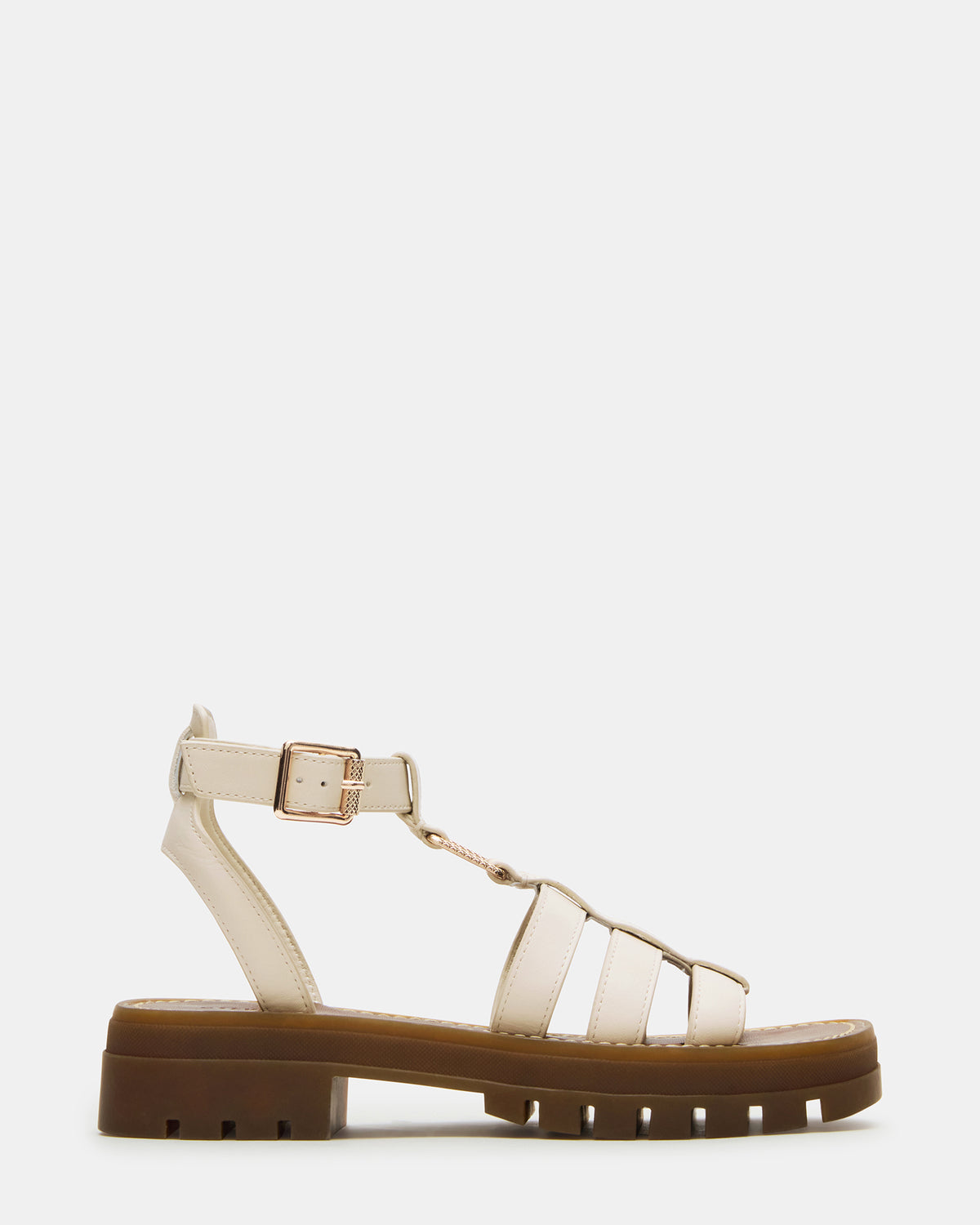 JARELLI Bone Leather Strappy Platform Women's Sandal Steve Madden BONE LEATHER