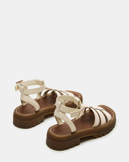 JARELLI Bone Leather Strappy Platform Women's Sandal Steve Madden BONE LEATHER