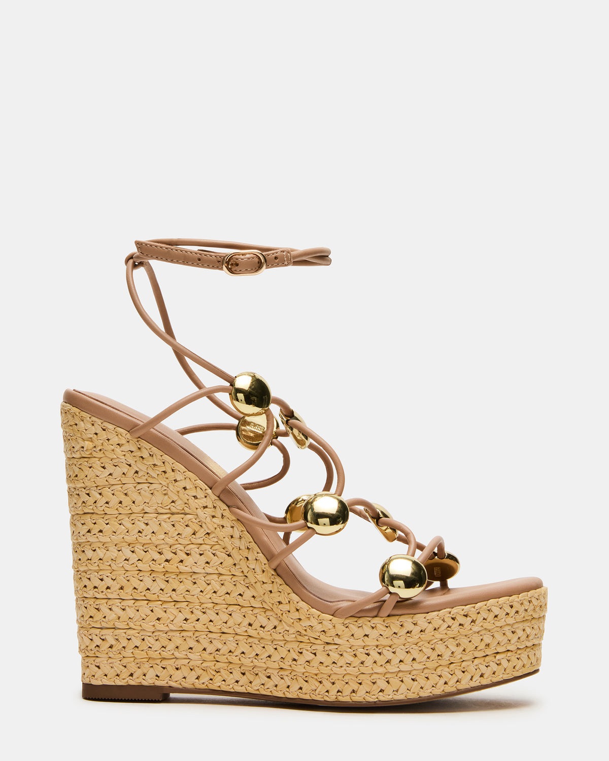 OAKLIE Natural Platform Strappy Wedge Women's Sandal Steve Madden NATURAL