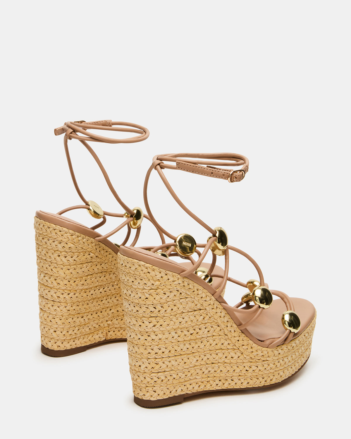 OAKLIE Natural Platform Strappy Wedge Women's Sandal Steve Madden NATURAL