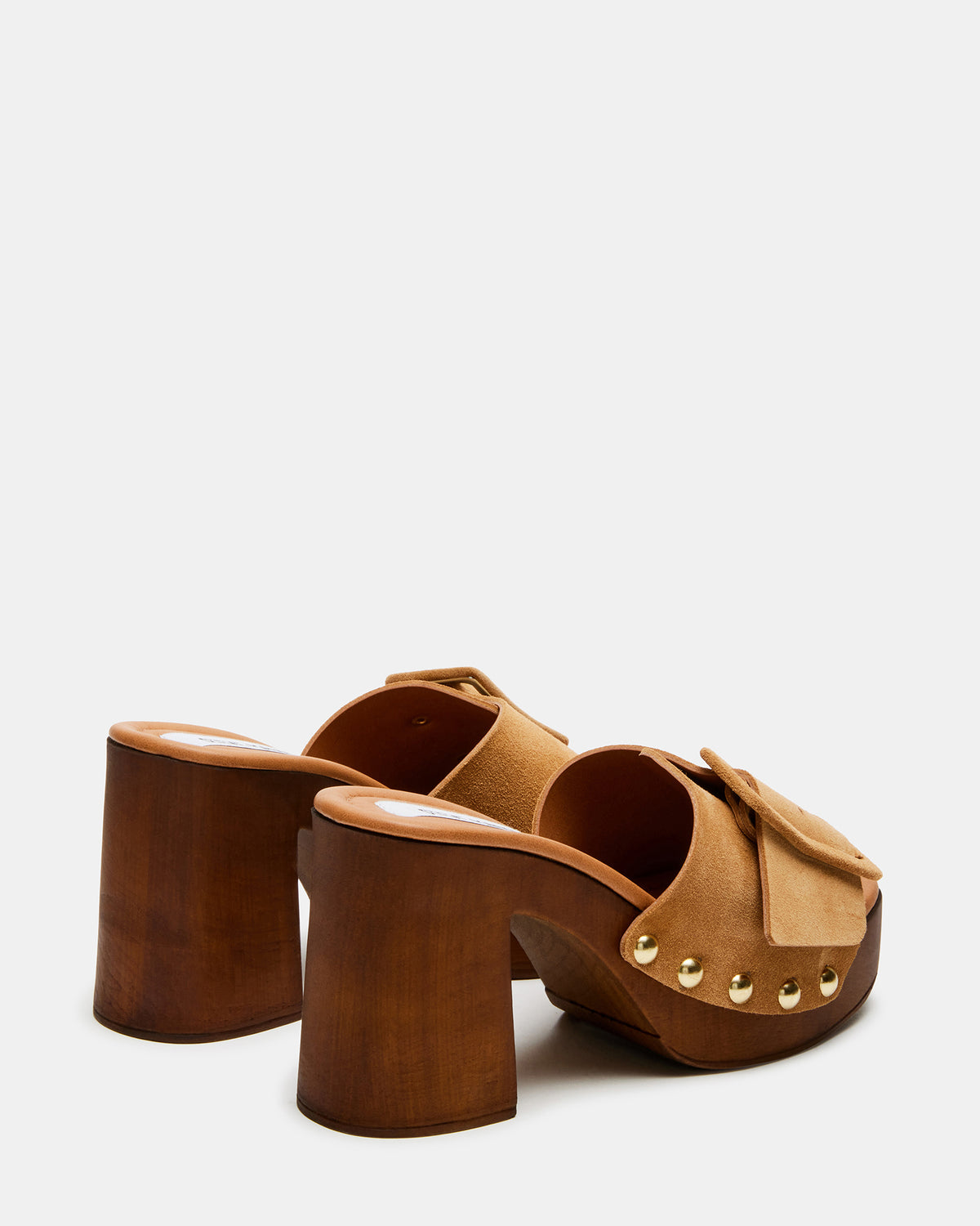 MARLENA Sand Suede Women's Wood Bottom Mule Platform Heel Steve Madden SAND SUEDE