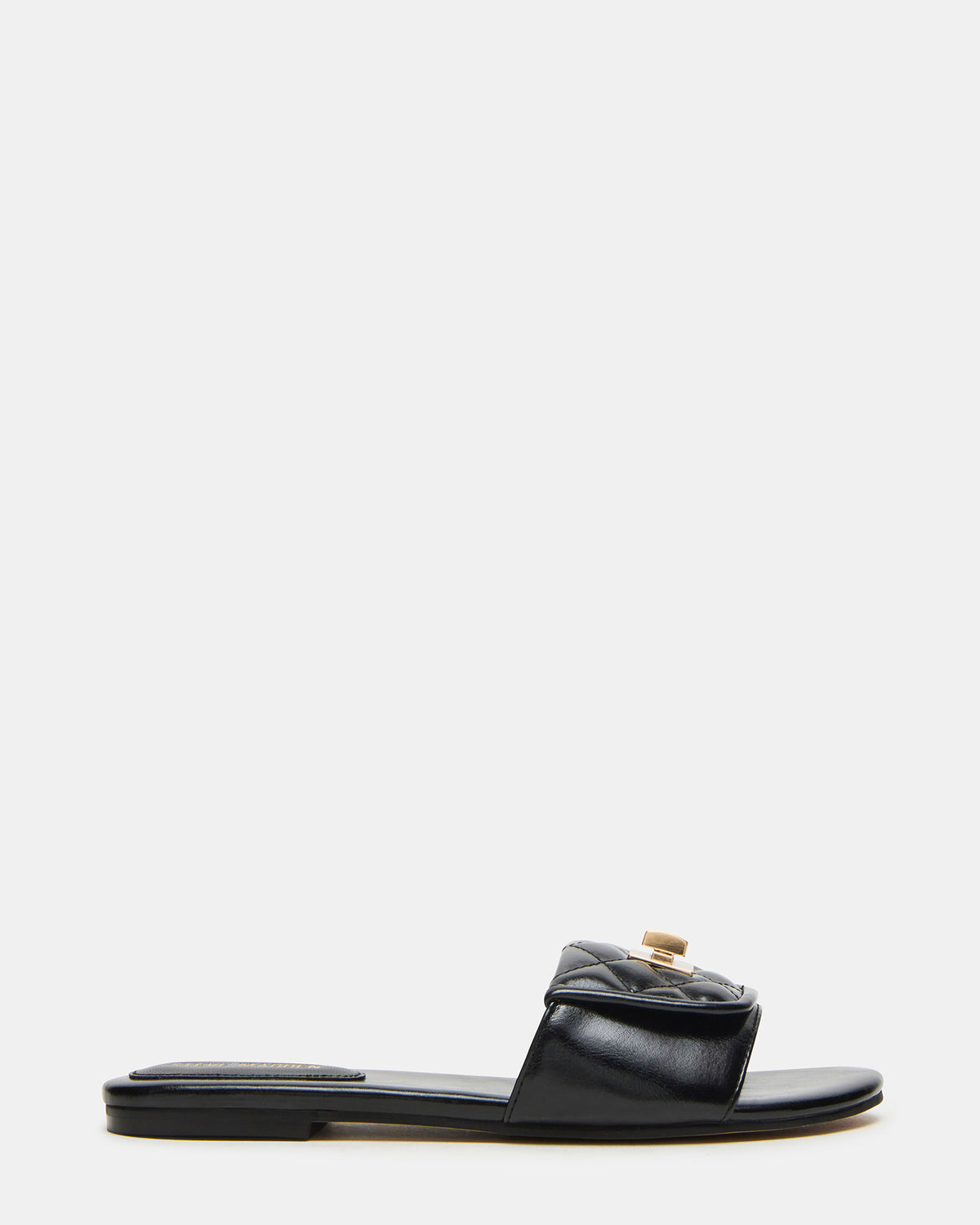 MORELAND Black Quilted Slide Women's Sandal Steve Madden BLACK