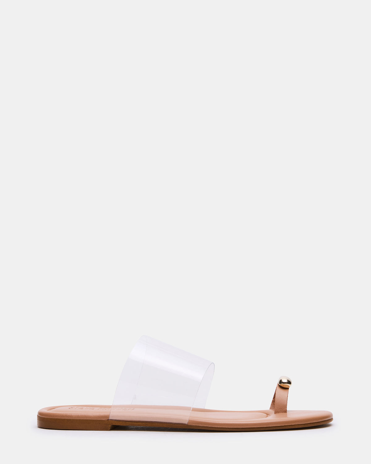 DECADENT Clear Rounded-Toe Slide Women's Sandal Steve Madden CLEAR