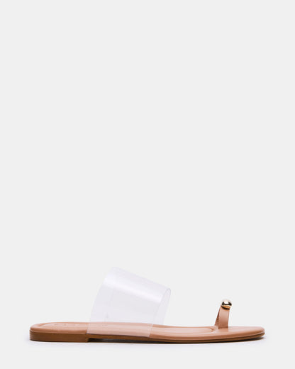 DECADENT Clear Rounded-Toe Slide Women's Sandal Steve Madden CLEAR