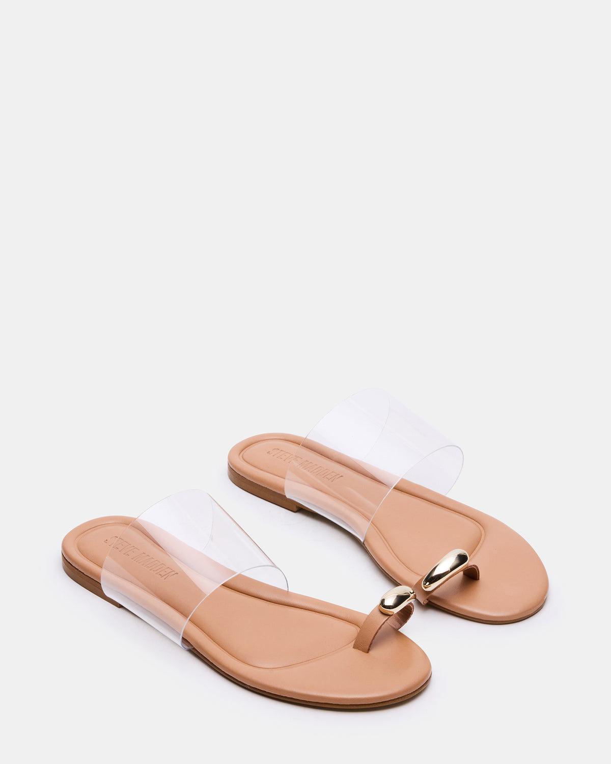DECADENT Clear Rounded-Toe Slide Women's Sandal Steve Madden CLEAR