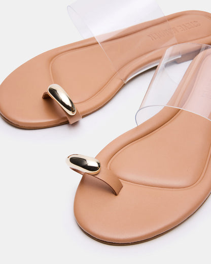 DECADENT Clear Rounded-Toe Slide Women's Sandal Steve Madden CLEAR
