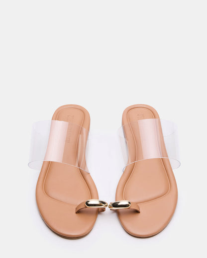 DECADENT Clear Rounded-Toe Slide Women's Sandal Steve Madden CLEAR