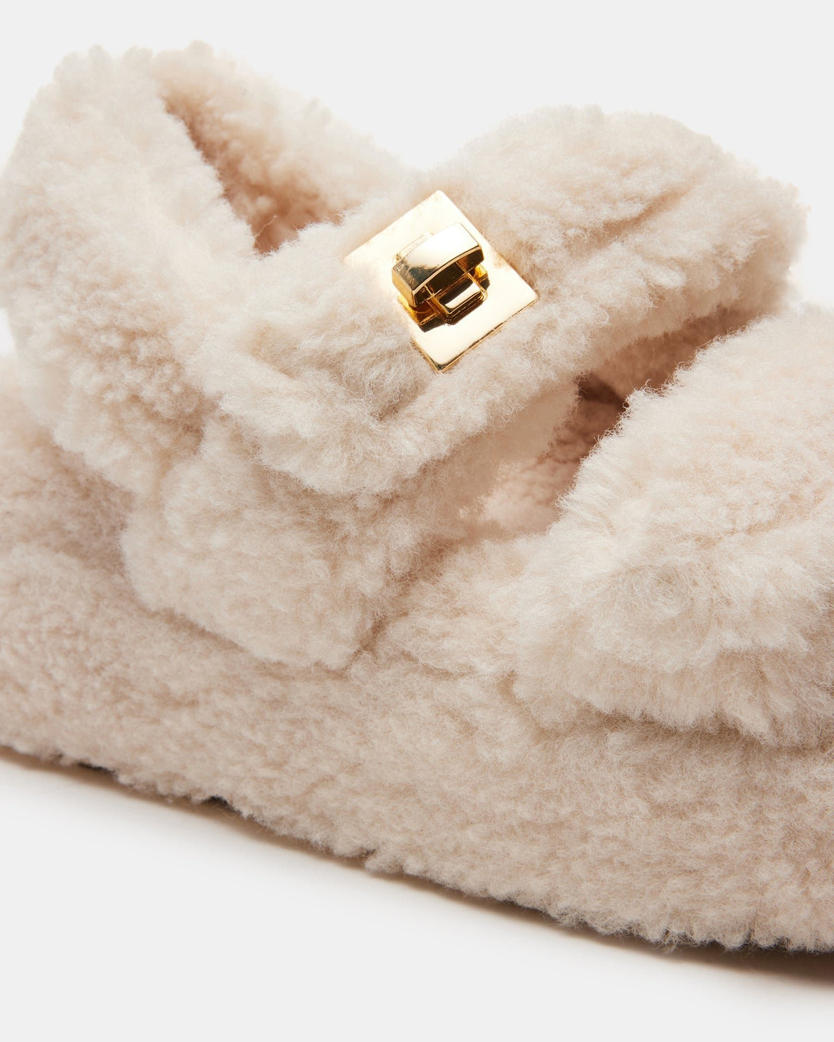 BIGMONA Fur Natural Women's Platform Sandal Steve Madden NATURAL