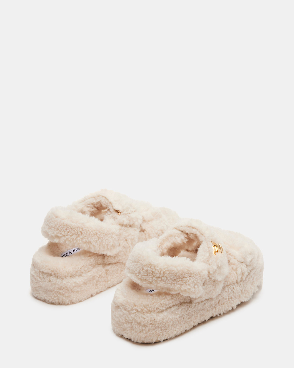 BIGMONA Fur Natural Women's Platform Sandal Steve Madden NATURAL