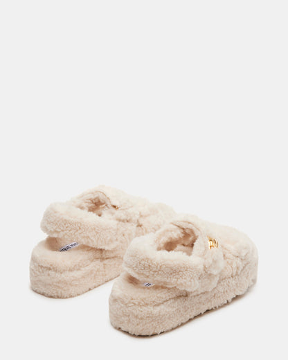 BIGMONA Fur Natural Women's Platform Sandal Steve Madden NATURAL